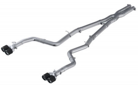 MBRP 15-16 Dodge Challenger 5.7L HEMI SS 3in Quad Split Rear Exit w/ Carbon Fiber Tips - T304 - S71163CF