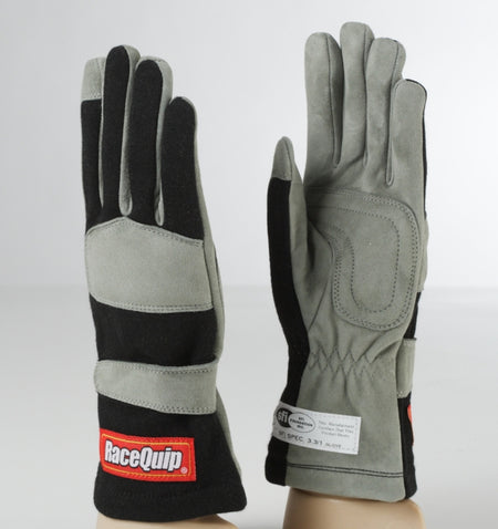 RaceQuip Black 1-Layer SFI-1 Glove - XL - 351006