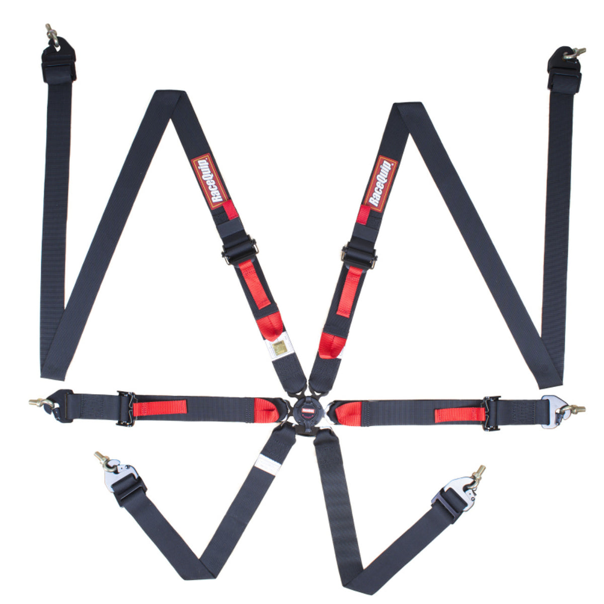 RaceQuip Black FIA CAMLOCK 6pt 2in Pull Up Lap FHR - 856006