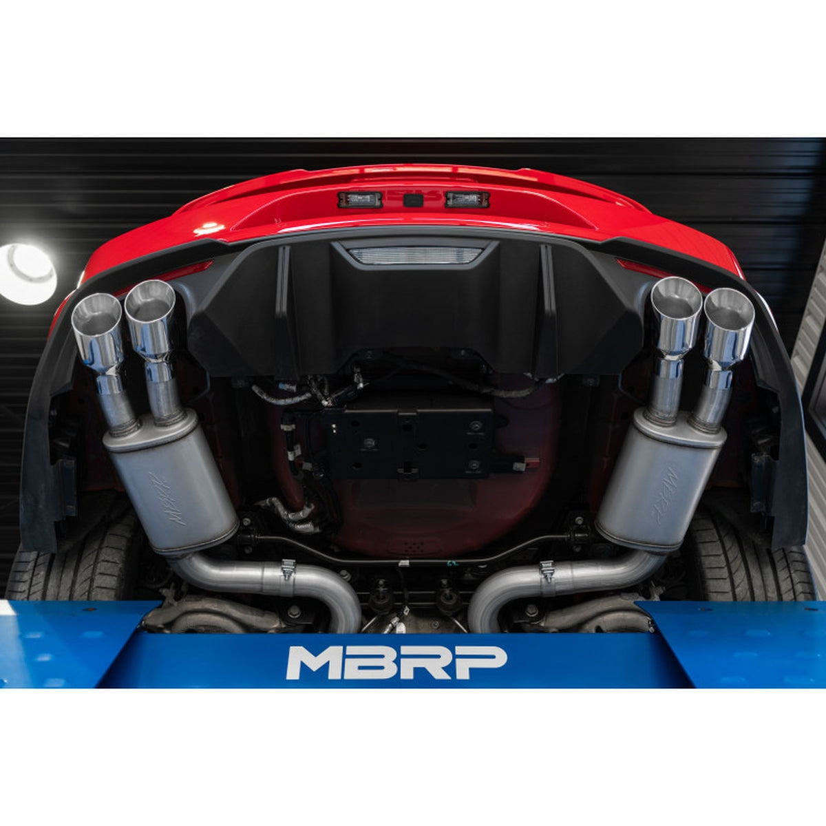 MBRP Pro Series 3" Cat Back Exhaust Quad Polished Tips Street (2018-2023 Mustang GT) S7205304