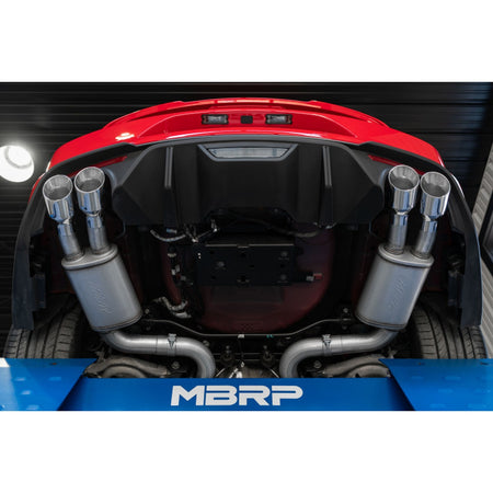 MBRP Pro Series 3" Cat Back Exhaust Quad Polished Tips Street (2018-2023 Mustang GT) S7205304