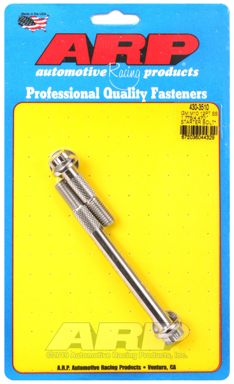 ARP GM M10 12pt SS 1.775/4.470in Starter Bolt Kit - 430-3510