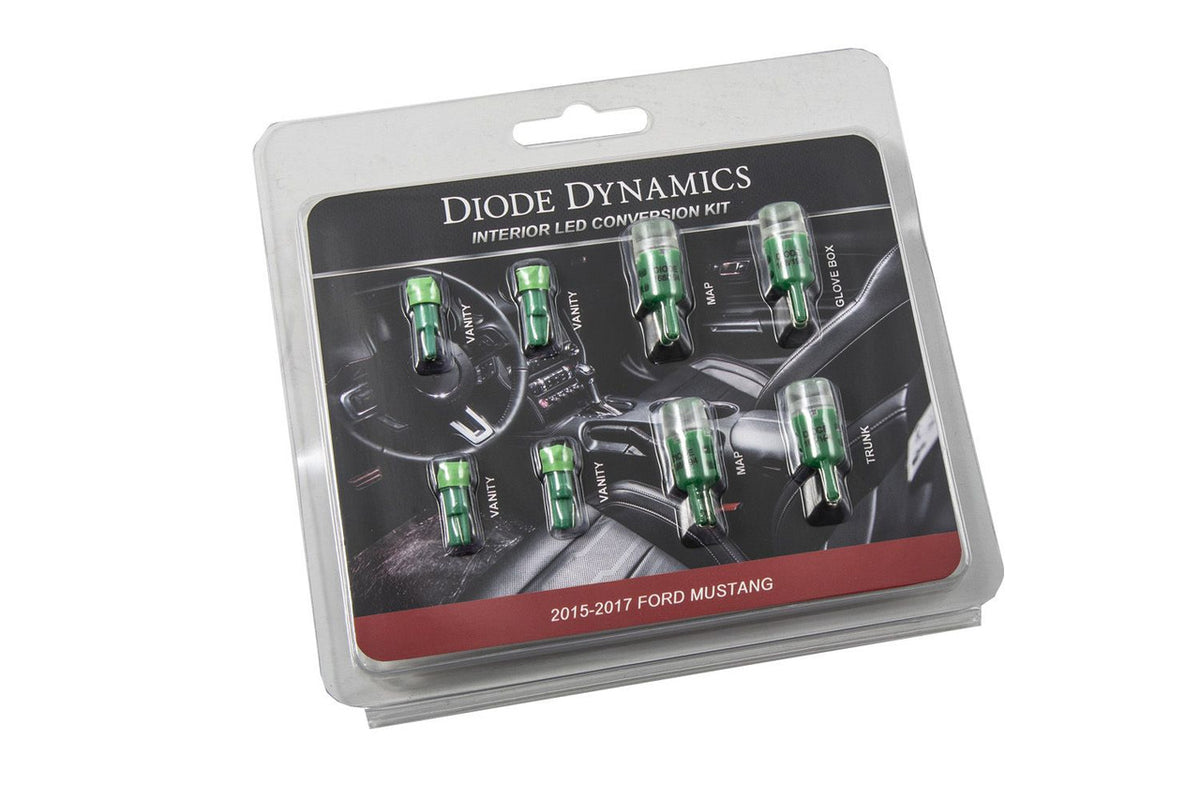 Diode Dynamics Interior LED Conversion Kit Stage 1 300 Lumens Green (2015 - 2017 Mustang) DD0280
