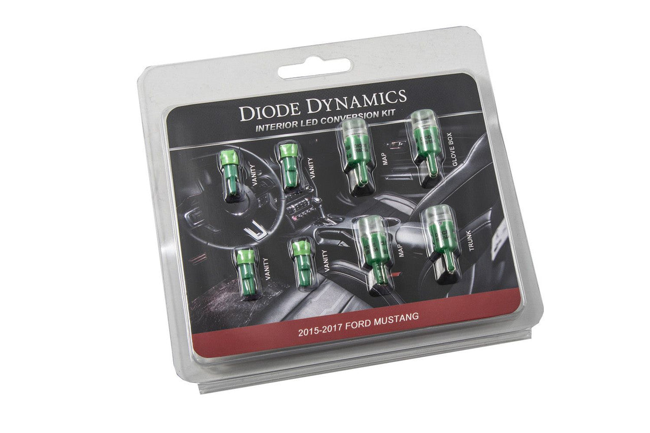 Diode Dynamics Interior LED Conversion Kit Stage 1 300 Lumens Green (2015 - 2017 Mustang) DD0280