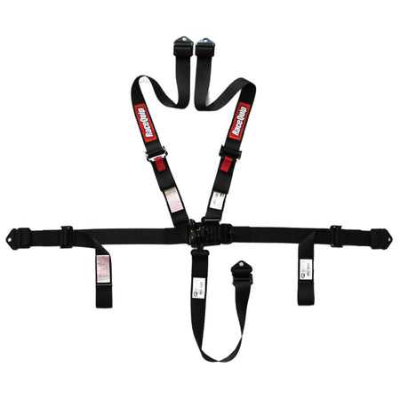 RaceQuip L&L 16.1 5pt 2in Belt PU Lap Black Hw Black - 809009