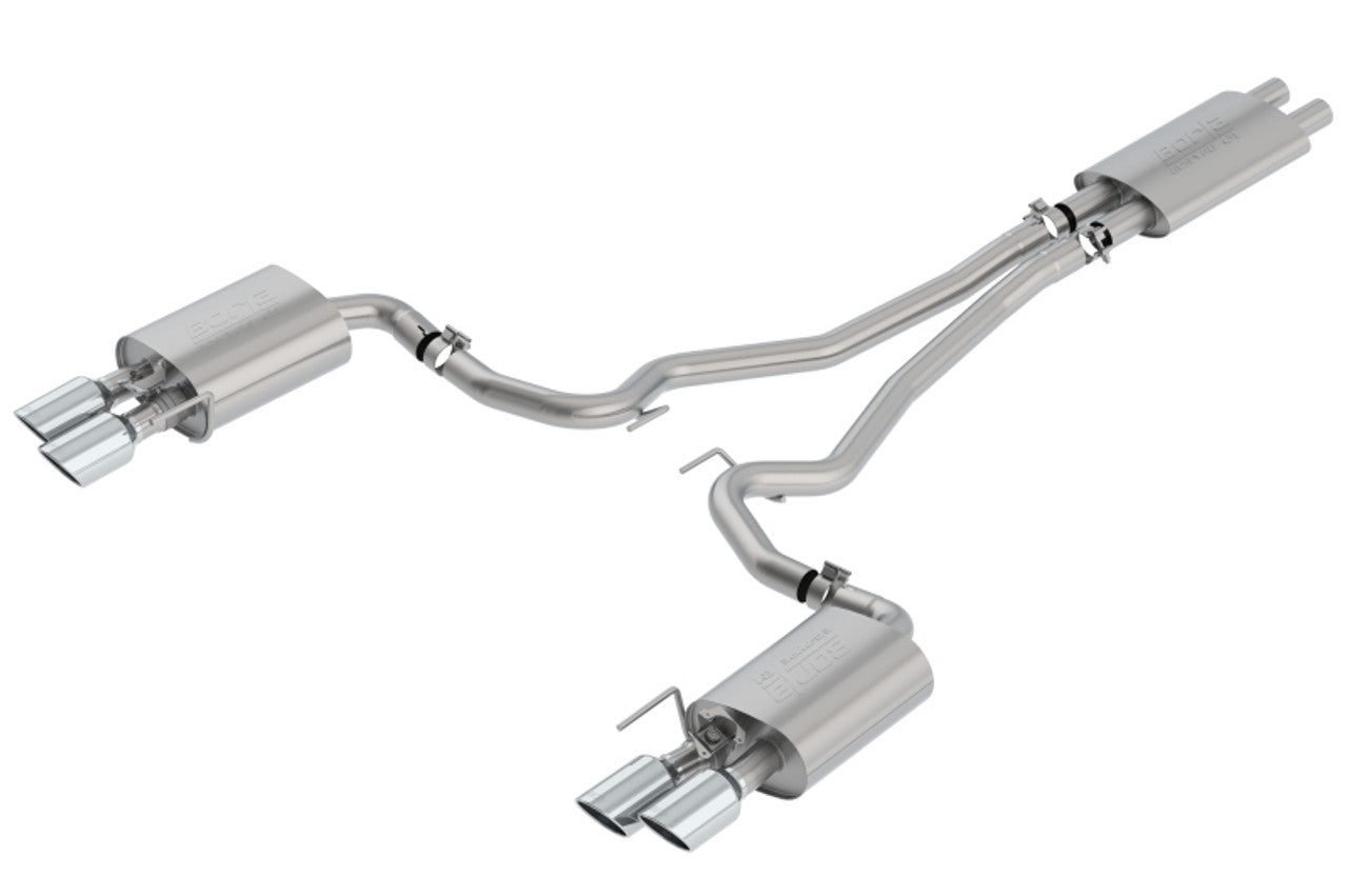 Borla Cat-Back Exhaust System Touring Polished Tips (2018-2023 Mustang GT) 1014045