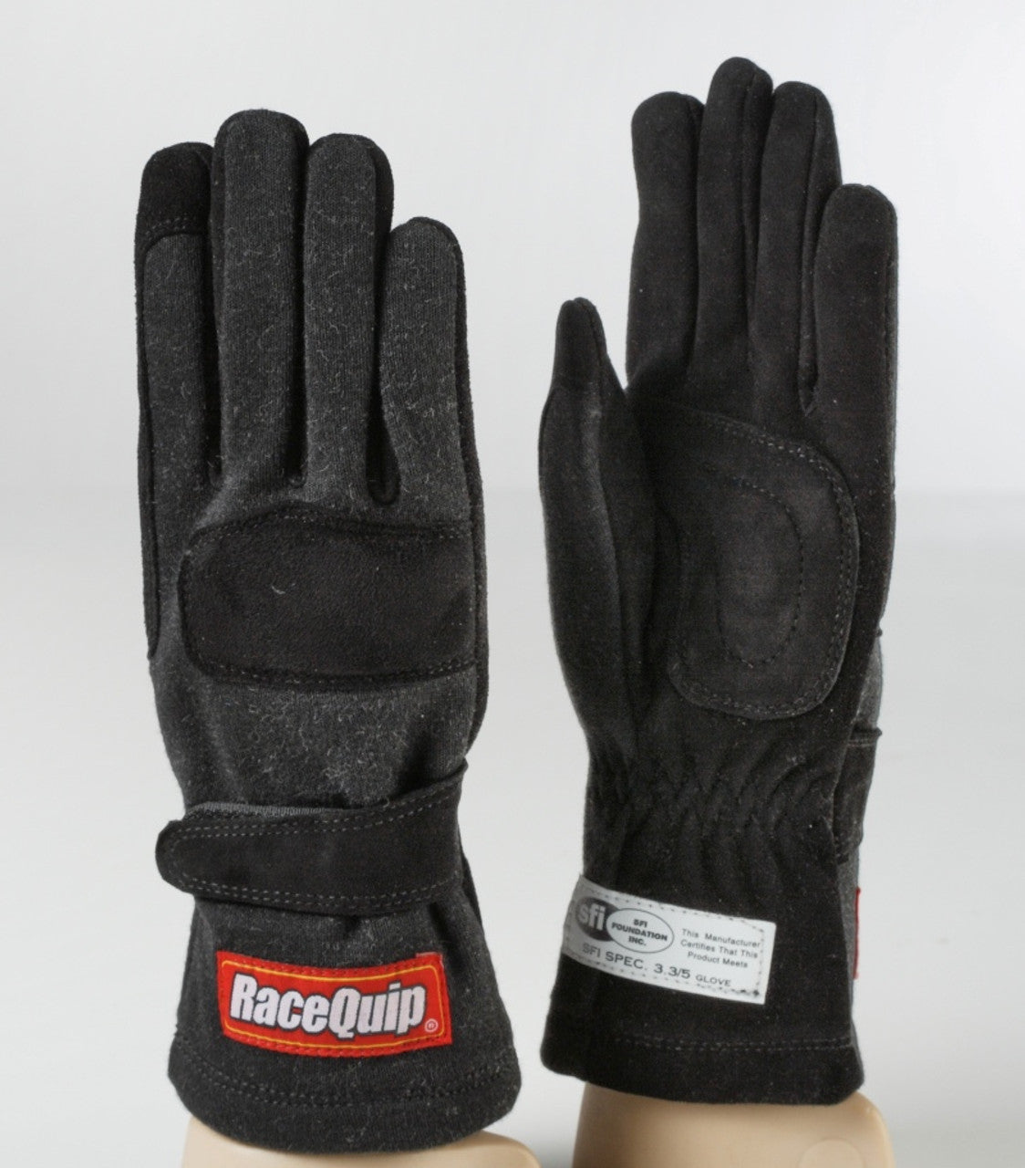 RaceQuip Black 2-Layer SFI-5 Glove - Medium - 355003