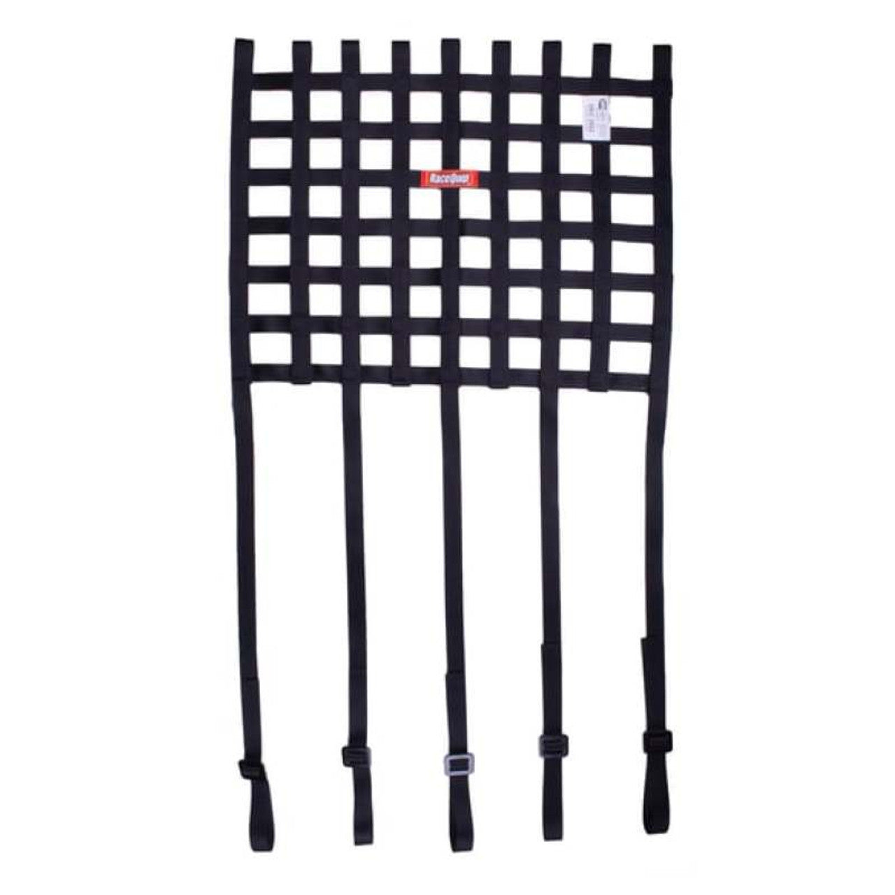 RaceQuip Ribbon Style Race Car Window Net w/1In Mounting Straps / SFI 27.1 Certified Blk 18 H X 18 W - 825003