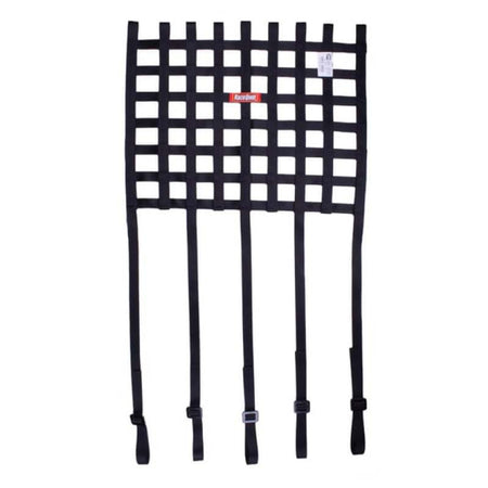 RaceQuip Ribbon Style Race Car Window Net w/1In Mounting Straps / SFI 27.1 Certified Blk 18 H X 18 W - 825003