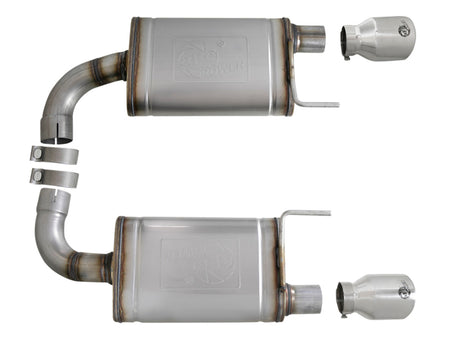 aFe MACH Force-Xp SS Axle Back Exhaust w/Polished Tips 15-17 Ford Mustang GT V8-5.0L - 49-43105-P