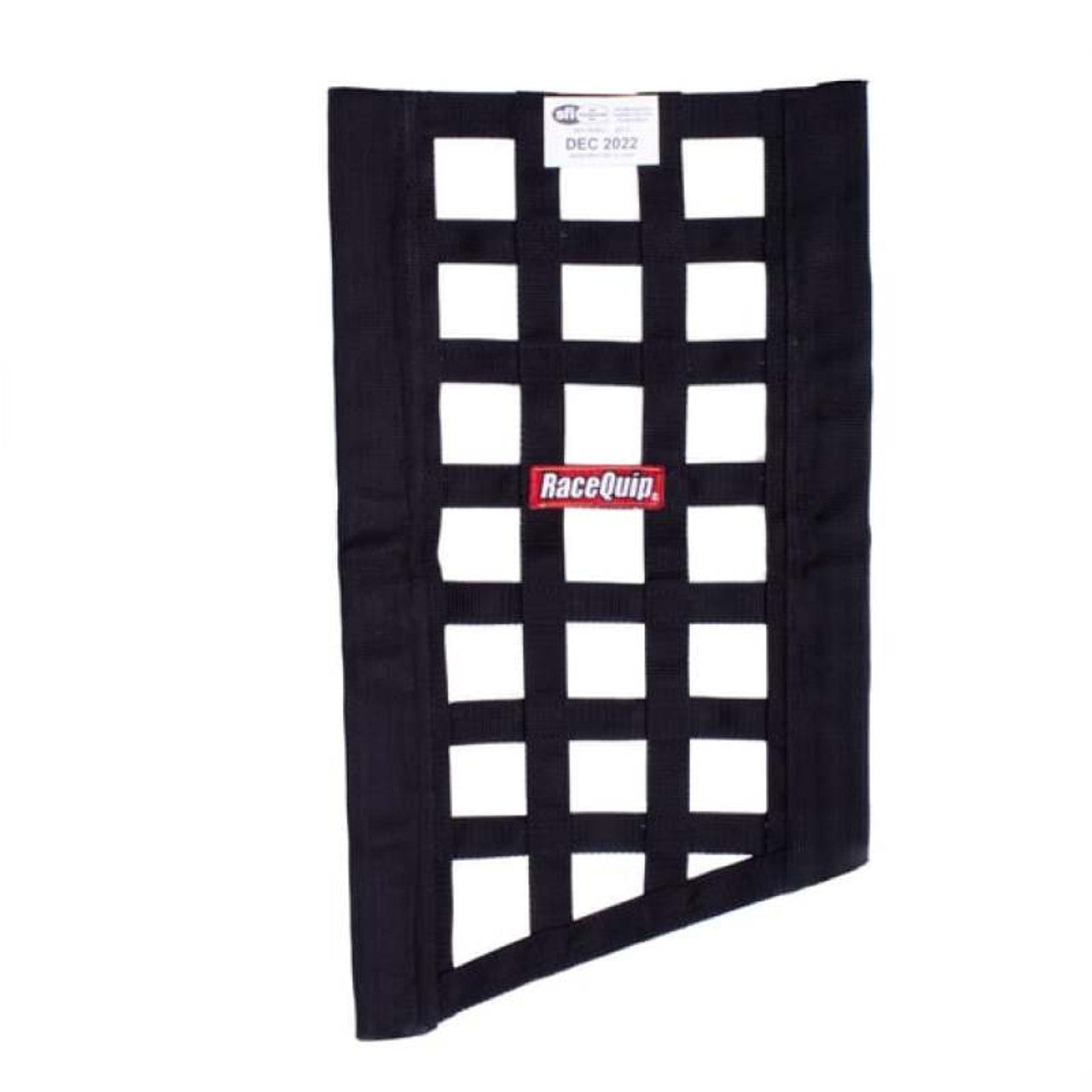 RaceQuip SFI 27.1 Rated Ribbon Style Funny Car Window Net / Black 22 to 18 H X 12 W - 829535