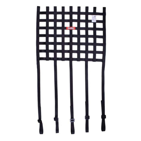RaceQuip Ribbon Style Race Car Window Net w/1In Mounting Straps / SFI 27.1 Certified Blk 18 H X 24 W - 825005