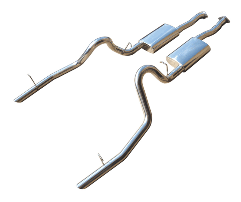 Pypes Catback Exhaust w/ 2.5" Tips & Violator Mufflers (1979 - 1993 Mustang LX / 1994 - 1997 Mustang GT) SFM13V