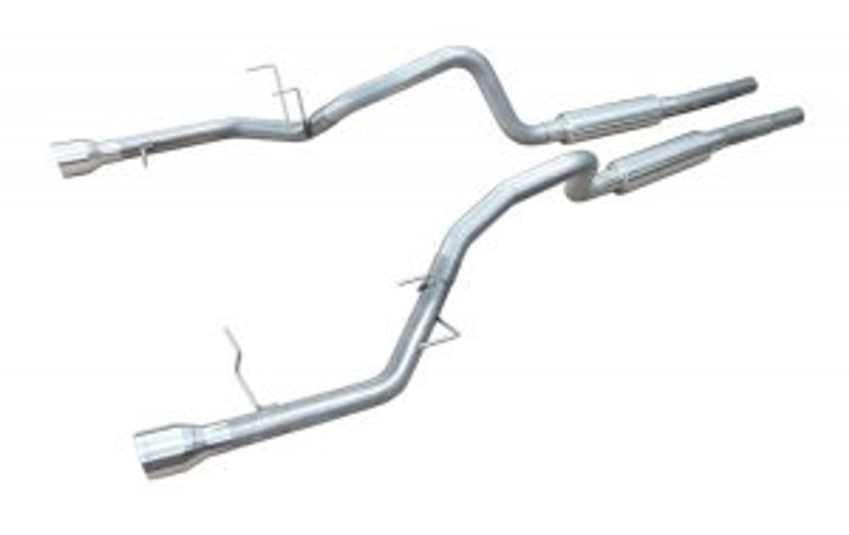 Pypes Mid Muffler Catback Exhaust System w/ M-80 Mufflers Black (2011 - 2014 Mustang V6) SFM79B