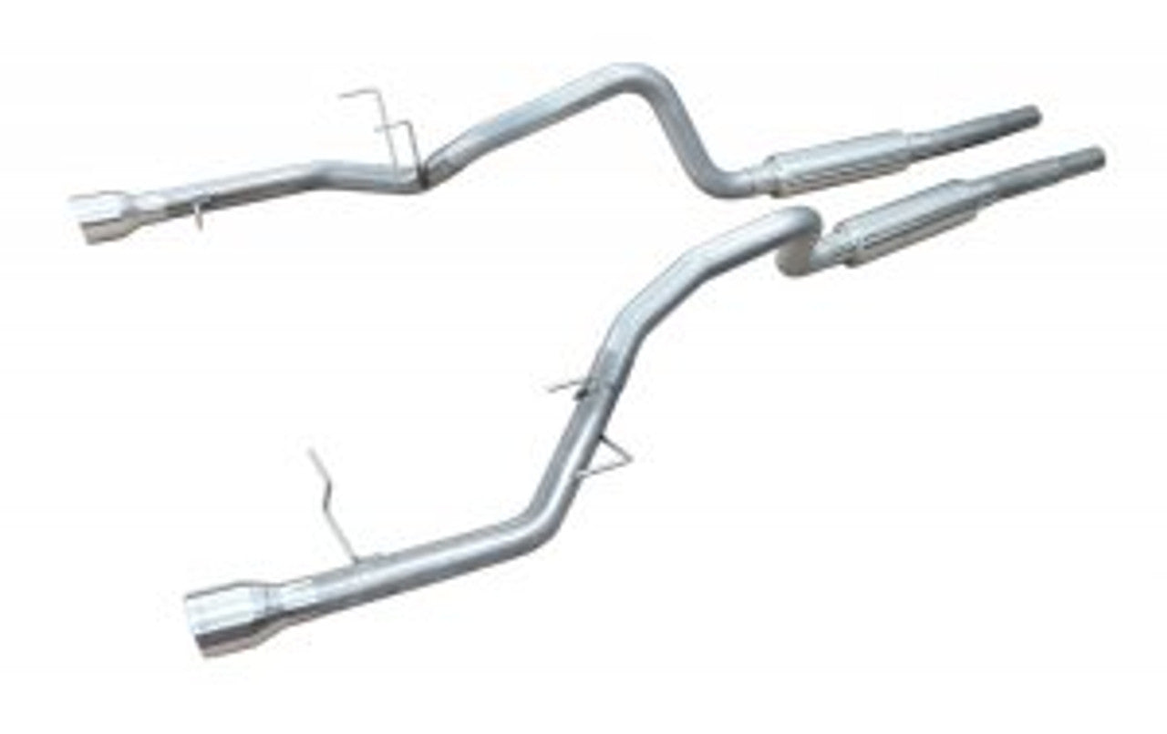 Pypes Mid Muffler Catback Exhaust System w/ M-80 Mufflers Black (2011 - 2014 Mustang V6) SFM79B
