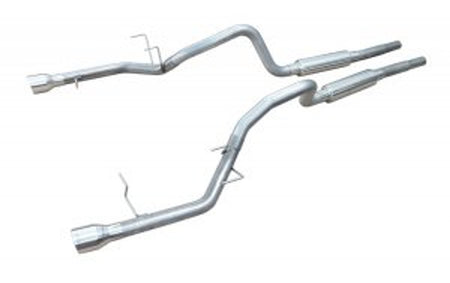 Pypes Mid Muffler Catback Exhaust System w/ M-80 Mufflers Black (2011 - 2014 Mustang V6) SFM79B