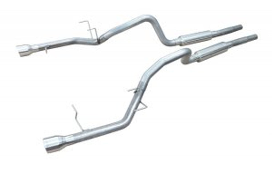 Pypes Mid Muffler Catback Exhaust System w/ M-80 Mufflers Black (2011 - 2014 Mustang V6) SFM79B