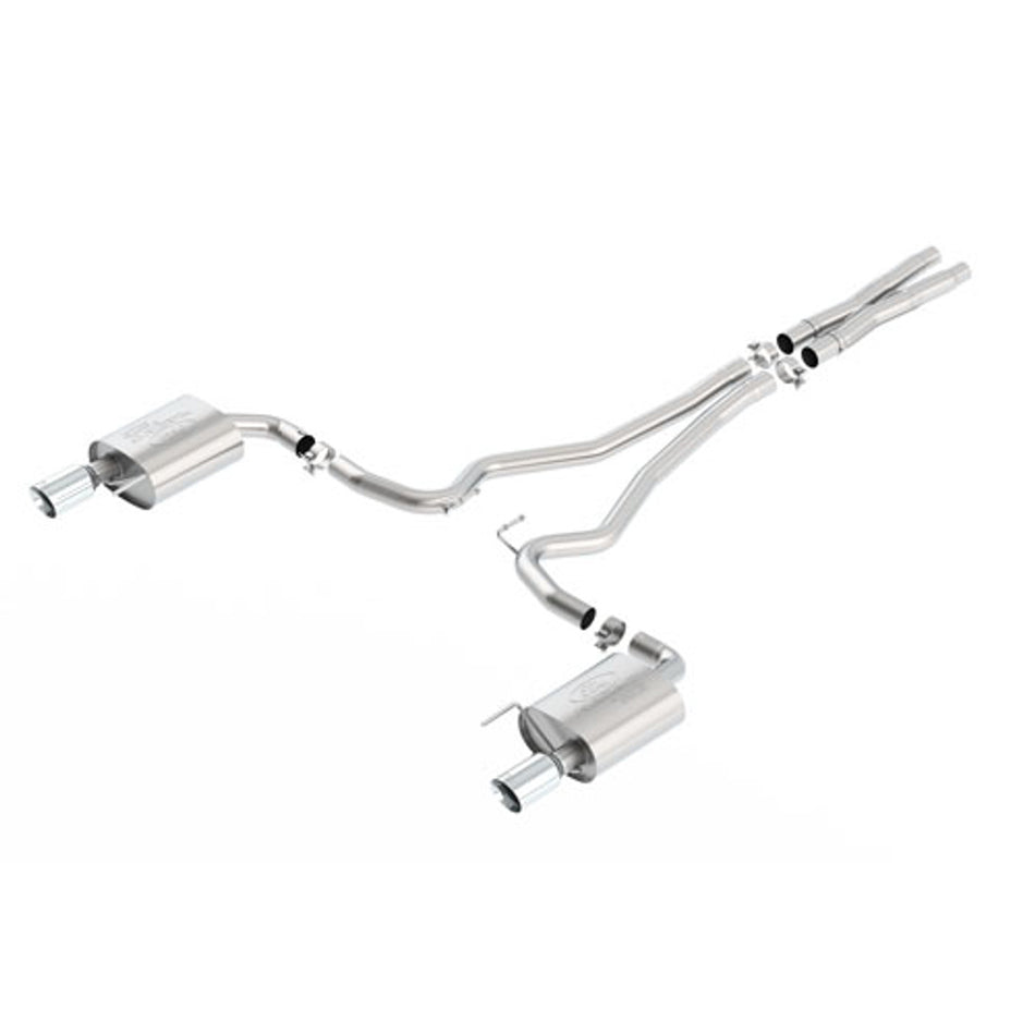 Ford Racing Touring Cat-Back Exhaust System Chrome Tips (2015-2017 Mustang GT / 2024 Mustang GT) M-5200-M8TC