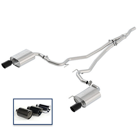 Ford Racing Catback Exhaust Extreme Black Tips (2015-2023 Mustang EcoBoost) M-5200-M4EBA