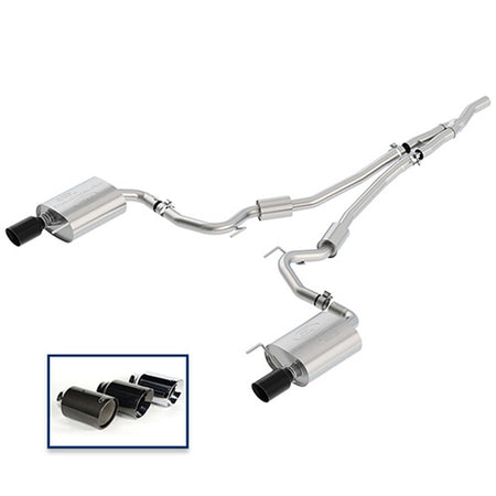 Ford Racing Catback Exhaust Sport Black Tips (2015-2023 Mustang EcoBoost) M-5200-M4SBA