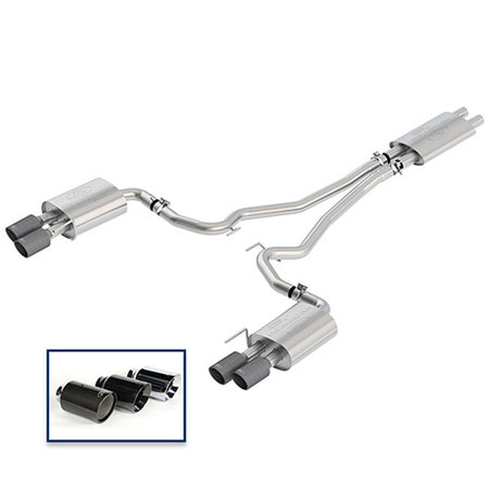 Ford Racing Catback Exhaust Sport Carbon Fiber Tips (2018-2023 Mustang GT) M-5200-M8SFA