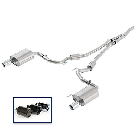 Ford Racing Catback Exhaust Sport Chrome Tips (2015-2023 Mustang EcoBoost) M-5200-M4SCA