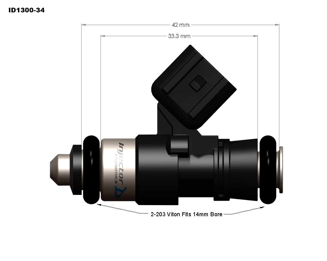 Injector Dynamics ID1300-XDS Fuel Injectors (2011 - 2026 Mustang GT / Shelby GT350 / F-150) 1300.60.14.14b.8
