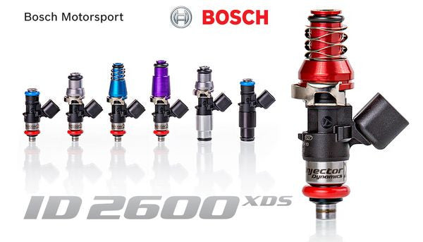 Injector Dynamics ID2600-XDS Grey & Silver Adapter Set of 8 (2011 - 2026 Mustang GT / GT350 / F-150) 2600.60.14.14B.8
