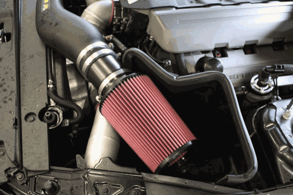 JLT Blow Through Air Box w/ Cotton Cleanable Filter NO Tune Required (2015 - 2020 Mustang GT with Vortech / Paxton) JLTAB-FMGPV-15