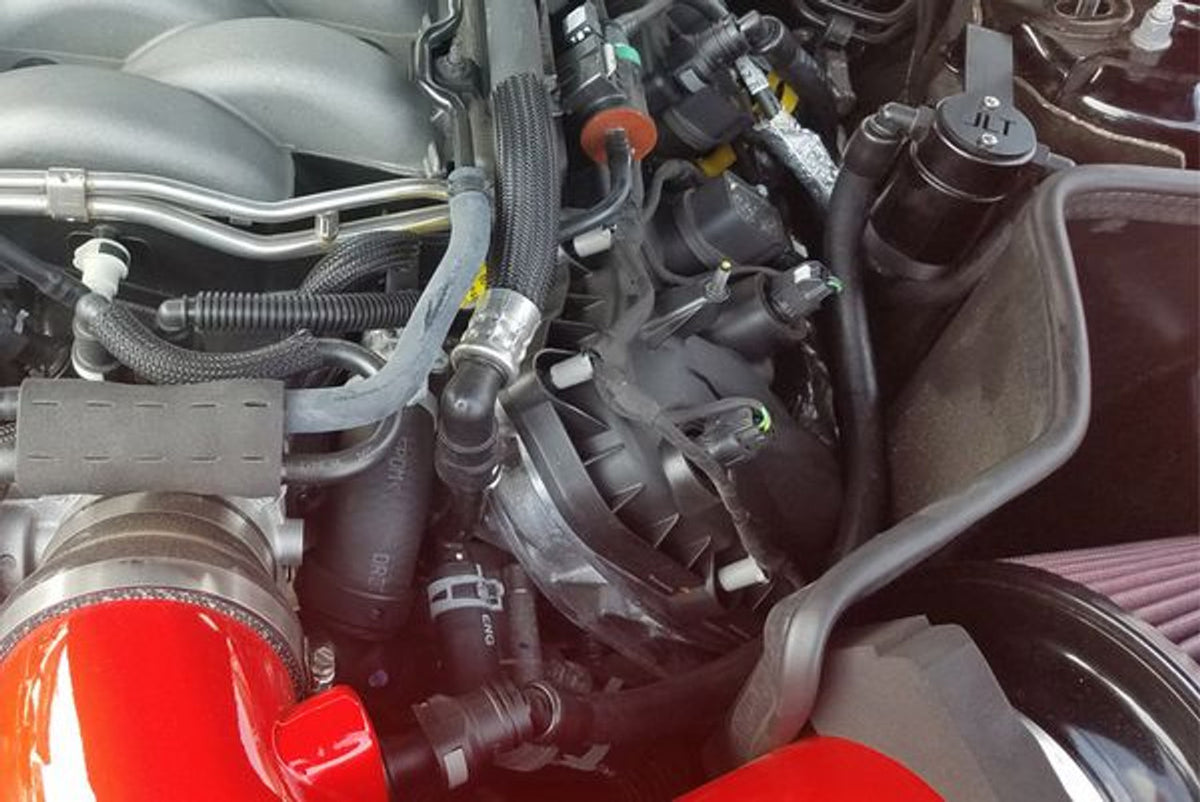 J&L Oil Separator 3.0 Driver Side Clear (2018-2023 Mustang GT/Bullitt) 3024D-C
