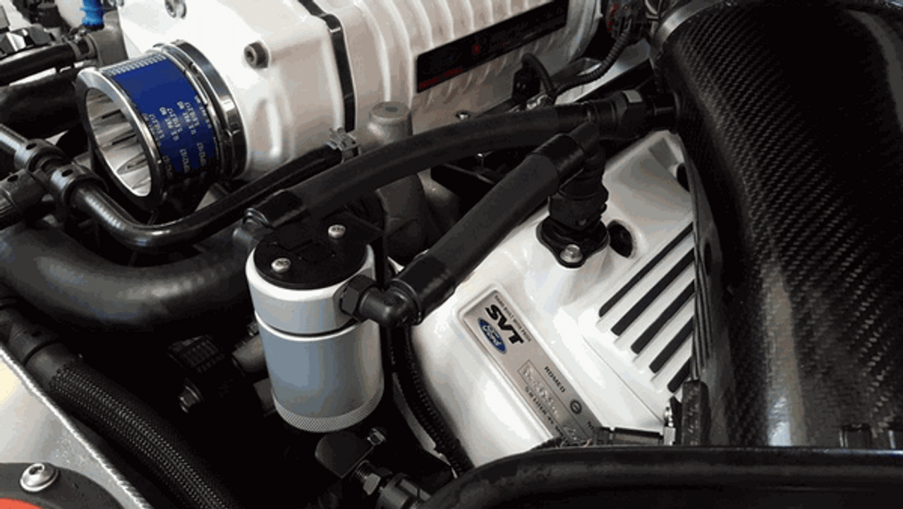J&L Oil Separator 3.0 Passenger Side Black (2005-2010 Mustang GT/Bullit/Saleen) 3013P-B