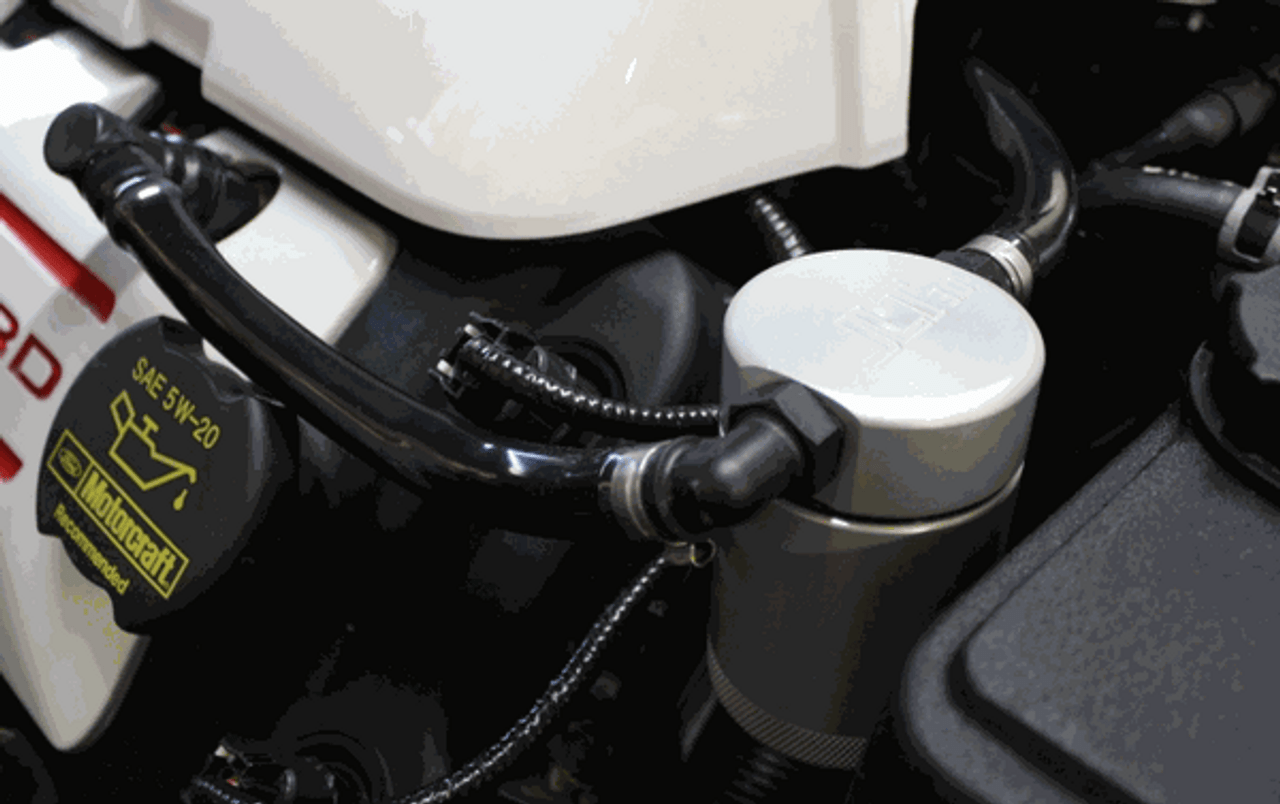 J&L Oil Separator 3.0 Passenger Side Clear (2011-2017 Mustang GT/GT350) 3011P-C