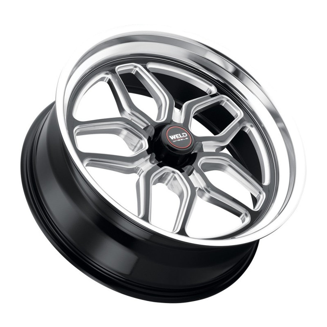 Weld 15x10 Laguna Drag Wheel 5x120.7 ET 50 BS 7.5 Gloss Black Milled Finish (Camaro/Firebird) S152B0063P50