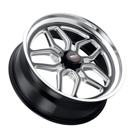 Weld 18x10 Laguna Drag Wheel 5x114.3 ET 30 BS 6.7 Gloss Black Milled Finish (2020 - 2022 Mustang Shelby GT500) S15280067P30