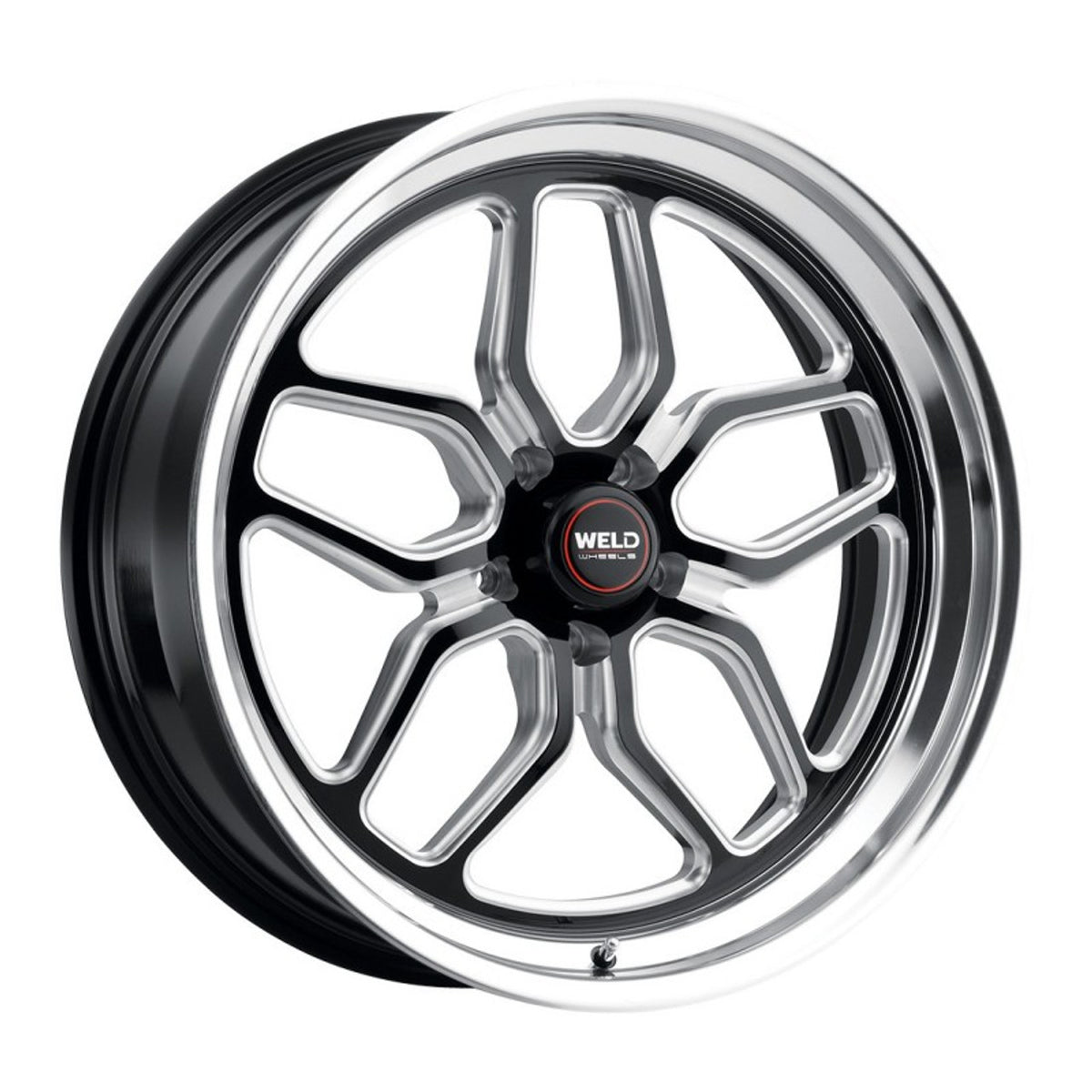 Weld 18x10 Laguna Drag Wheel 5x114.3 ET 30 BS 6.7 Gloss Black Milled Finish (2020 - 2022 Mustang Shelby GT500) S15280067P30