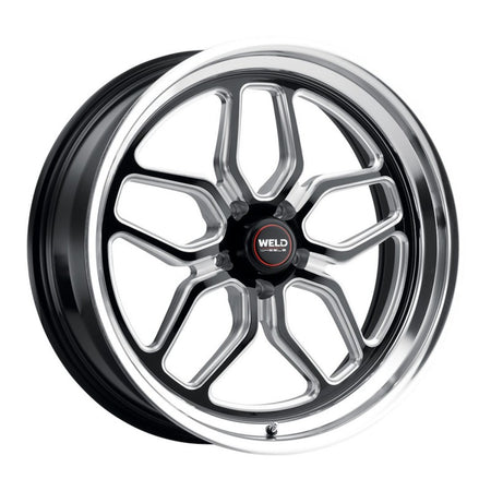 Weld 18x10 Laguna Drag Wheel 5x114.3 ET 30 BS 6.7 Gloss Black Milled Finish (2020 - 2022 Mustang Shelby GT500) S15280067P30