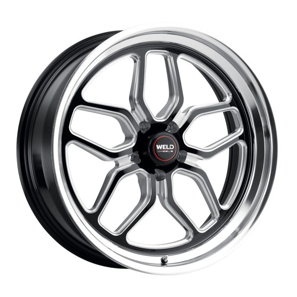 Weld 17x5 Laguna Drag Wheel 5x120.7 ET -26 BS 2.00 Gloss Black Milled Finish (Camaro/Firebird) S1527C063N26