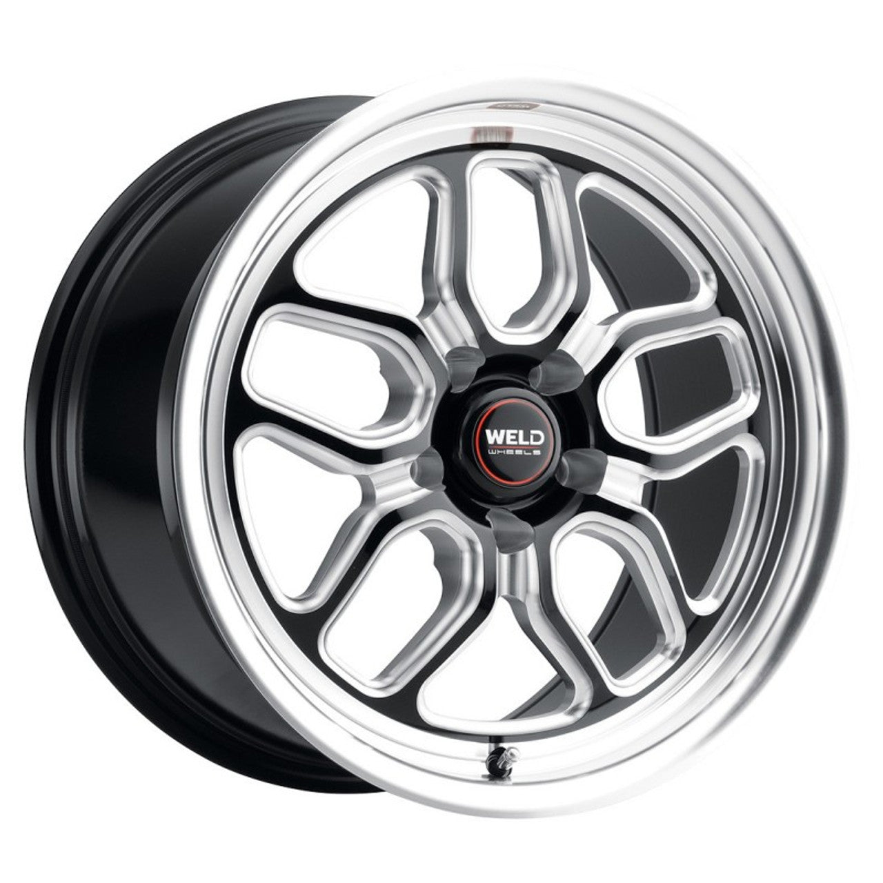 Weld 15x10 Laguna Drag Wheel 5x114.3 ET 50 BS 7.5 Gloss Black Milled Finish (2005-2014 Mustang) S152B0067P51