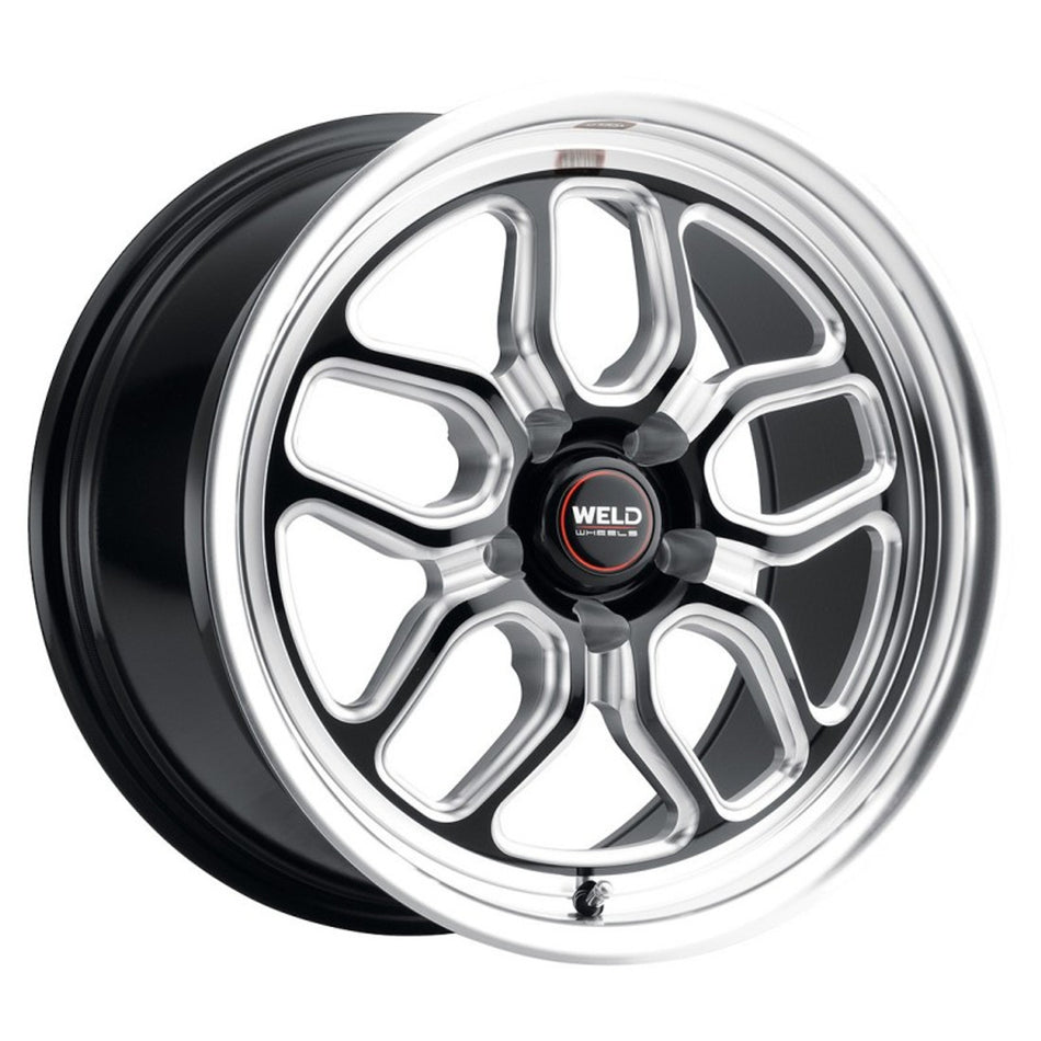 Weld 15x10 Laguna Drag Wheel 5x114.3 ET 50 BS 7.5 Gloss Black Milled Finish (2005-2014 Mustang) S152B0067P51