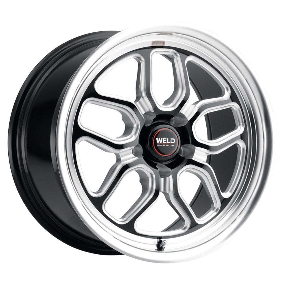 Weld 15x10 Laguna Drag Wheel 5x120 ET 45 BS 7.25 Gloss Black Milled Finish (CTS/Camaro) S152B0022P46