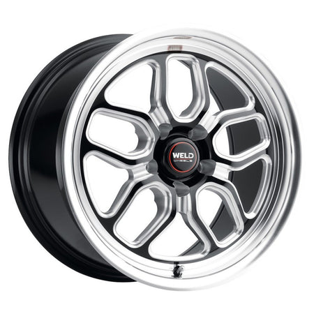 Weld 15x10 Laguna Drag Wheel 5x120 ET 45 BS 7.25 Gloss Black Milled Finish (CTS/Camaro) S152B0022P46
