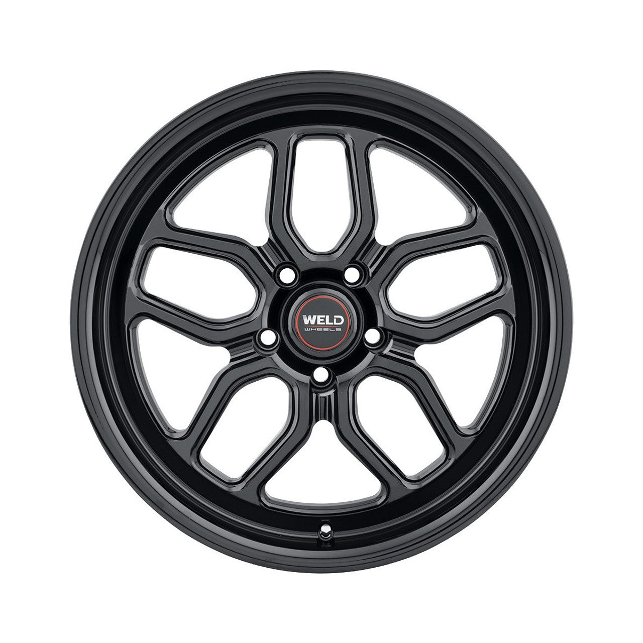Weld 17x10 Laguna Black Drag Wheel 5x114.3 ET 49 BS 7.42 Gloss Black (2005 - 2025 Mustang GT Premium / GT Base / Ecoboost) (S650 Non-Perf Pack Cars) S15870067P49