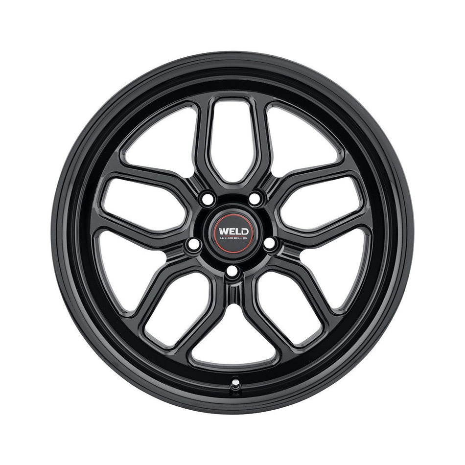 Weld 17x10 Laguna Black Drag Wheel 5x114.3 ET 49 BS 7.42 Gloss Black (2005 - 2025 Mustang GT Premium / GT Base / Ecoboost) (S650 Non-Perf Pack Cars) S15870067P49