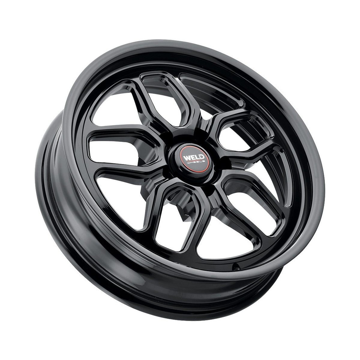 Weld 18x5 Laguna Black Drag Wheel 5x114.3 ET -23 BS 2.09 Gloss Black (2005 - 2025 Mustang GT / Base / GT Performance Pack) S1588C067N23