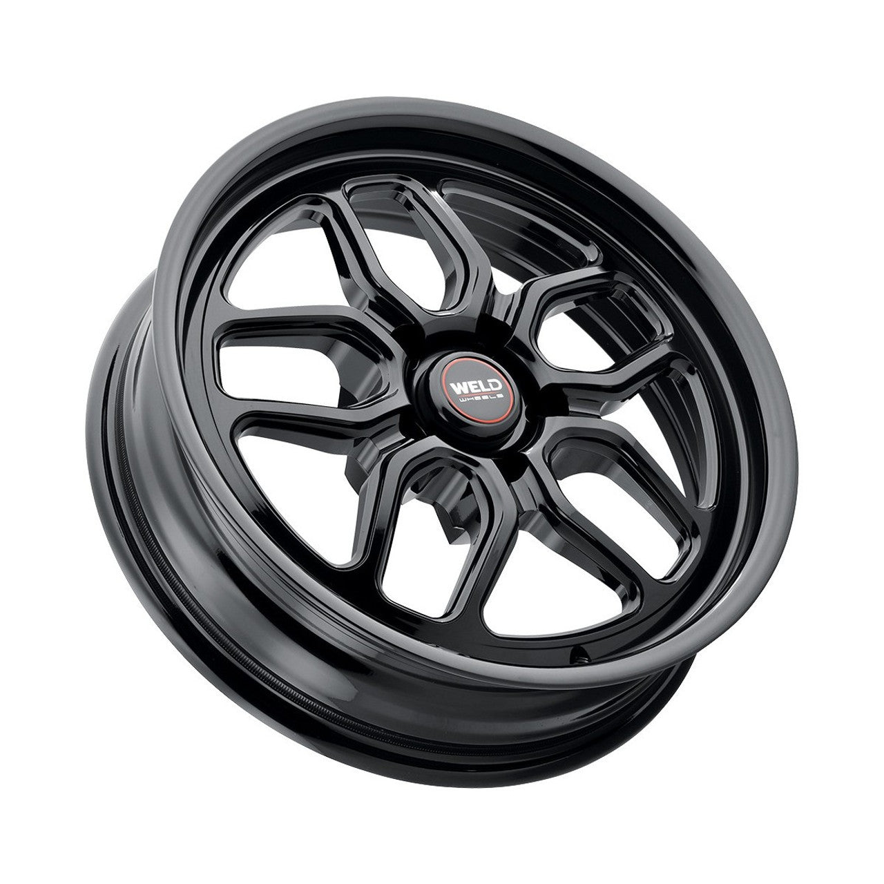 Weld 17x10 Laguna Black Drag Wheel 5x114.3 ET 49 BS 7.42 Gloss Black (2005 - 2025 Mustang GT Premium / GT Base / Ecoboost) (S650 Non-Perf Pack Cars) S15870067P49