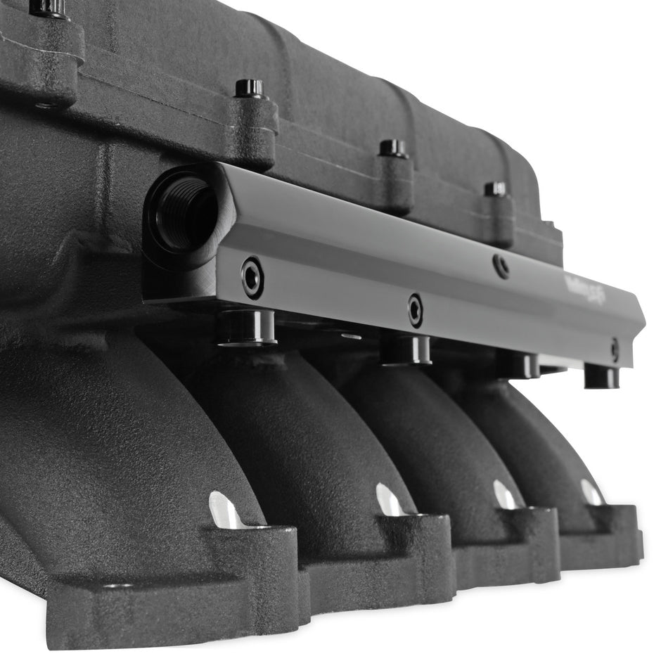 Holley EFI Ultra Lo-Ram Intake Manifold Black Ford Coyote 2007-2014 GT500 Throttle 300-911BK