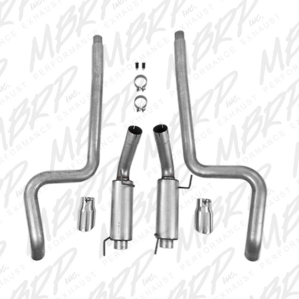 MBRP Aluminized RACE Cat Back Exhaust (05-09 Mustang GT/07-10 GT500) S7270AL