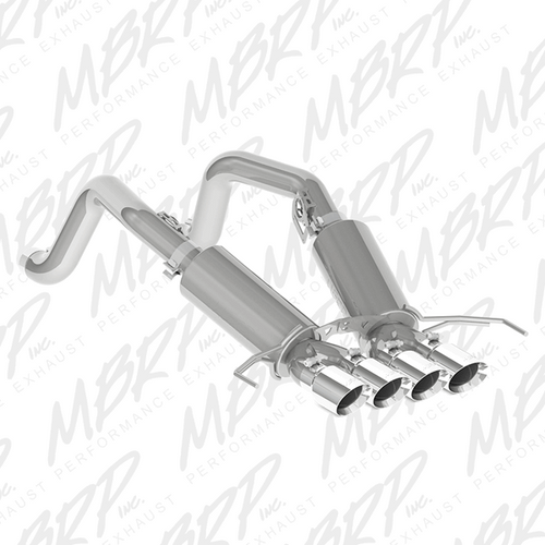 MBRP Exhaust 3in Axle Back Quad Polished Tips (2014+ Corvette C7) S7030304