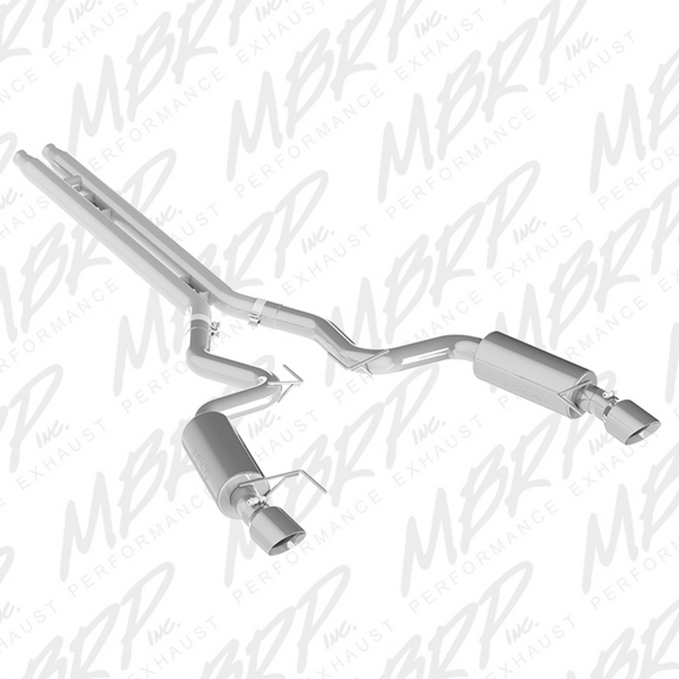 MBRP Street Series Cat Back Exhaust T409 (2015-2017 Mustang GT / 2024 Mustang GT Convertible) S7239409