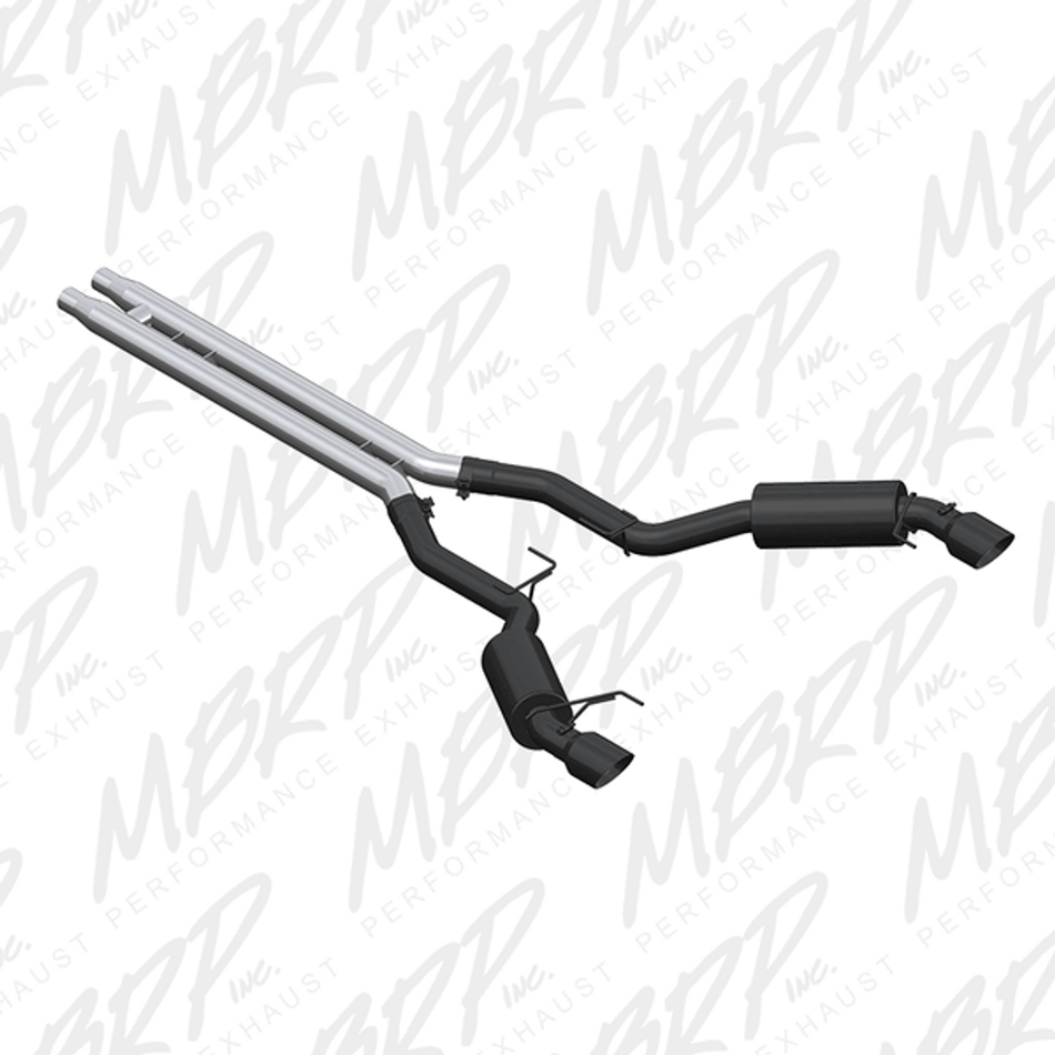 MBRP Street Series Cat Back Exhaust Black (2015-2017 Mustang GT / 2024 Mustang GT Coupe) S7277BLK